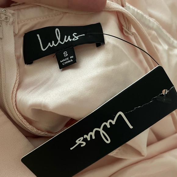 NWT LULU'S Blush Pink Sleeveless Maxi Dress Small Bridesmaid Formal Wedding - Picture 12 of 13